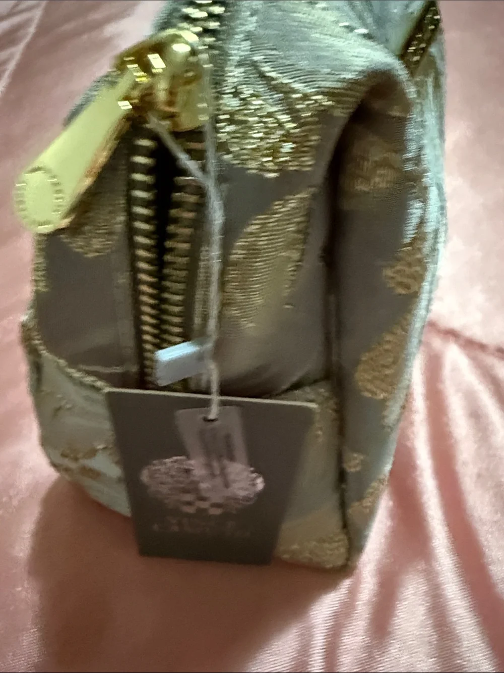 Vince Camuto Metallic Floral Jacquard Pouch